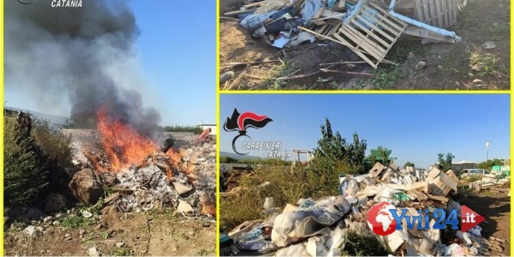 Prov. Catania. Bruciano rifiuti, denunciate tre persone