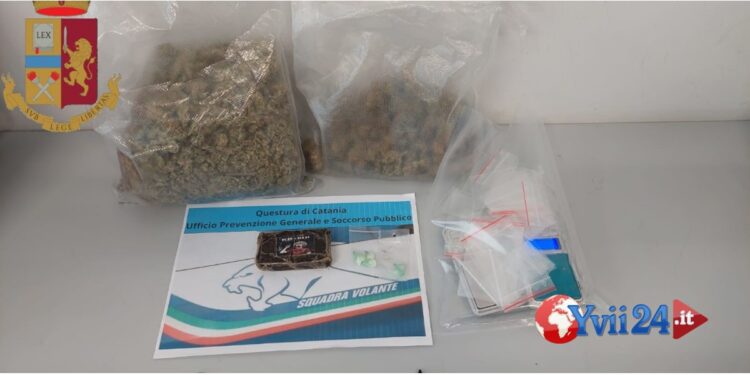 Catania. Sequestrati quasi 500 grammi di droga in un immobile