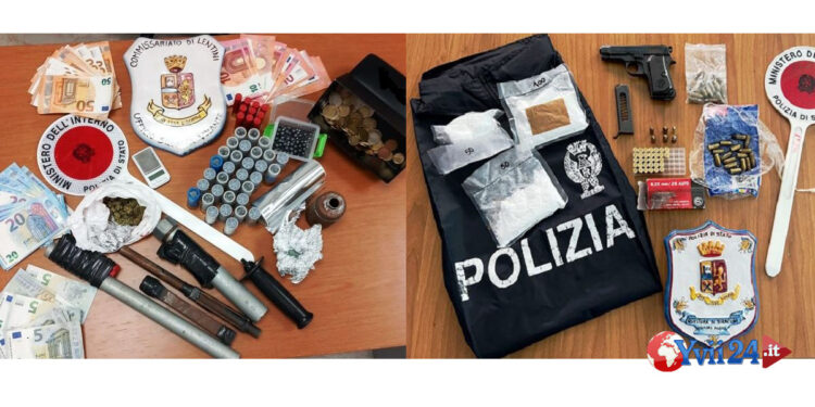 La Squadra mobile di Siracusa e i Commissariati di Ortigia e Lentini hanno effettuato controlli e arresti per spaccio e detenzione di armi
