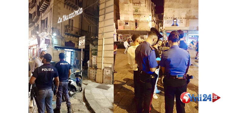 La Questura di Palermo ha disposto controlli, sulla movida cittadina, assembramenti di persone, abusivismo commerciale ed illegalità