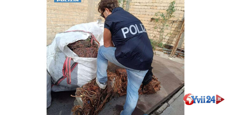La Polizia Ferroviaria di Caltanissetta ha denunciato il titolare di una ditta si raccolta di materiali metallici di dubbia provenienza