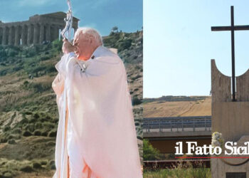 La Polizia di Siracusa ha denunciato un siracusano che con martello e scalpello ha danneggiato la stele commemorativa di Giovanni Paolo II