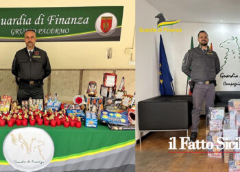 La GdF di Palermo ha sequestrato 1,2 milioni di fuochi d’artificio per un peso di 2,7 tonnellate e denunciato 9 persone