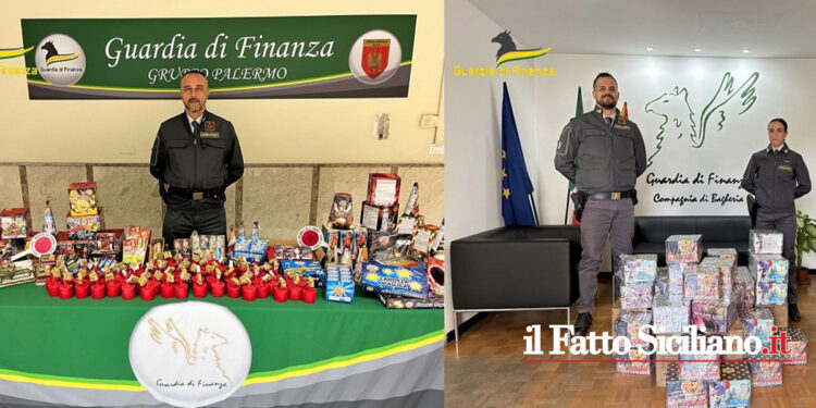 La GdF di Palermo ha sequestrato 1,2 milioni di fuochi d’artificio per un peso di 2,7 tonnellate e denunciato 9 persone
