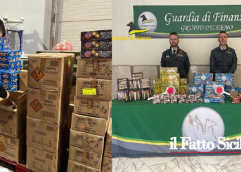 Sequestrata dalla GdF di Palermo una “santabarbara”, quasi 2 t di fuochi d’artificio, posti anche vicini a materiale infiammabile