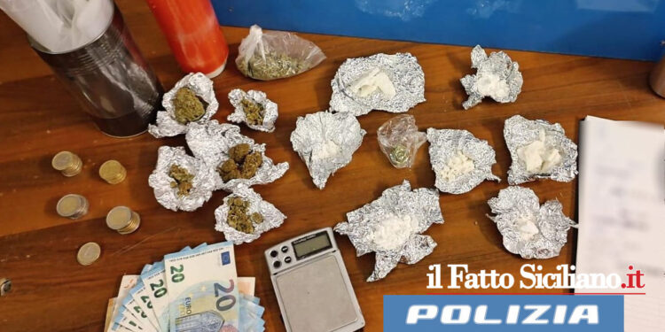 La Squadra mobile di Catania ha individuato e arrestato un 52enne che in uno stabile spacciava cocaina e marijuana