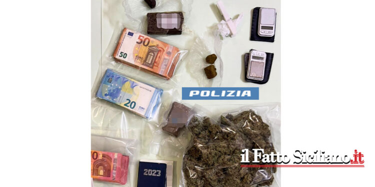 Arrestato dalla Polizia di Stato di Catania per detenzione ai fini di spaccio di sostanza stupefacente del tipo marijuana, hashish e cocaina