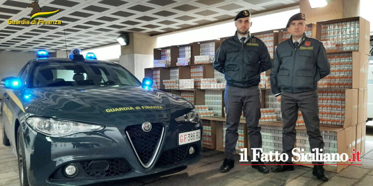 La GdF di Palermo ha sequestrato 2 tonnellate di sigarette di contrabbando rinvenute all’interno di 2 furgoni sottoposti a controllo
