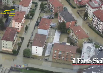 Il video della Guardia di Finanza riprende l'alluvione che ha interessato l’intera città di Vicenza compreso il nuovo stadio