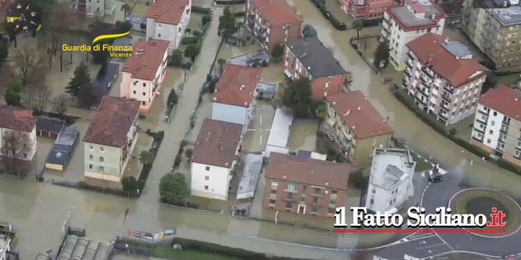 Il video della Guardia di Finanza riprende l'alluvione che ha interessato l’intera città di Vicenza compreso il nuovo stadio