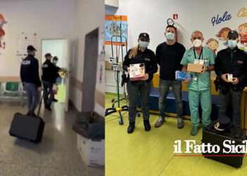 La Polizia di Stato di Palermo del Commissariato Porta Nuova ha donato ai bambini del reparto oncologia degli oggetti che erano stati rubati