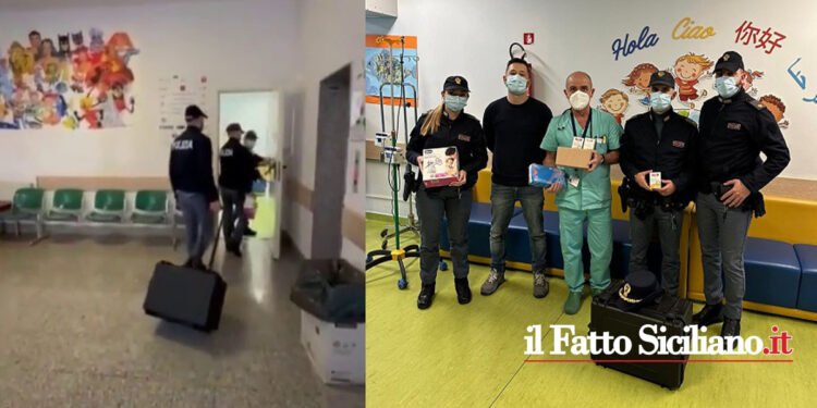 La Polizia di Stato di Palermo del Commissariato Porta Nuova ha donato ai bambini del reparto oncologia degli oggetti che erano stati rubati