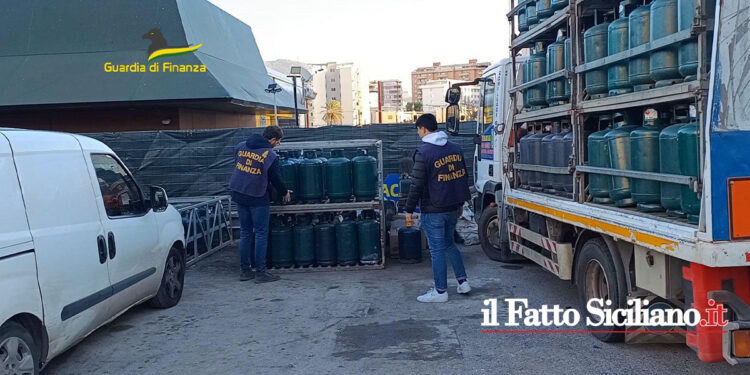 La GdF di Palermo ha sequestrato 501 bombole di Gpl tenute in un parcheggio su alcuni automezzi in condizioni pericolose
