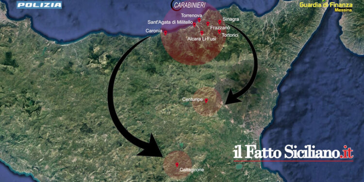 I CC, la GdF e la Polizia di Stato, di Messina e Catania, hanno effettuato un’operazione in più province contro l’associazione mafiosa di Tortorici