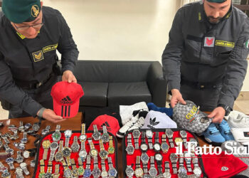 La GdF di Catania ha sequestrato “a Fera o Luni” oltre 1000 articoli contraffatti fra orologi ed abbigliamento, per un valore di 100 mila euro