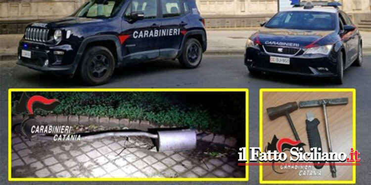 Prov. Catania. Sorpresi a smontare marmitte dalle auto
