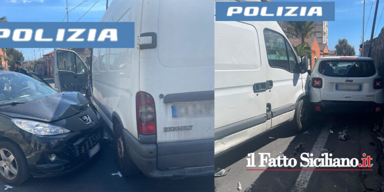 Catania. Ruba furgone e provoca incidenti e feriti