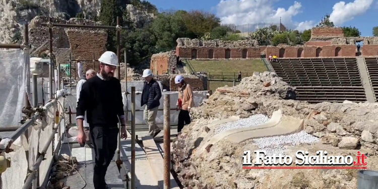 Avviati a Taormina i lavori programmati dal Parco archeologico Naxos Taormina di restauro del “porticus post scaenam”, il retro della scena