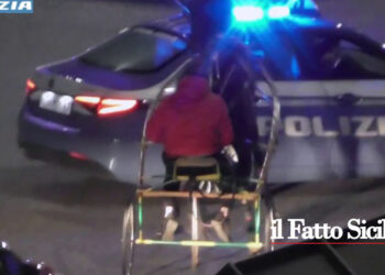 La Polizia di Stato di Messina ha interrotto una corsa clandestina di cavalli con centinaia di strombettanti, su moto e scooter