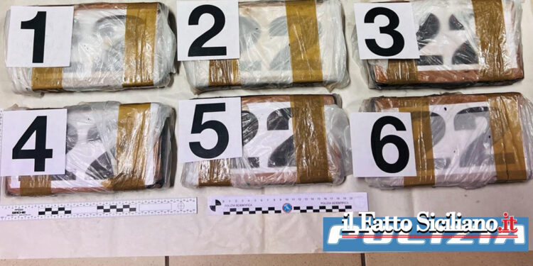 La Polizia di Ragusa ha intercettato un furgone con due coniugi che trasportavano 6 kg di cocaina: valore oltre un milione di euro