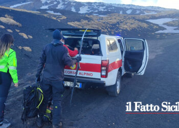 Il Soccorso Alpino e Speleologico Siciliano ha soccorso un scialpinista lungo la pista Altomontana nel versante sud dell'Etna