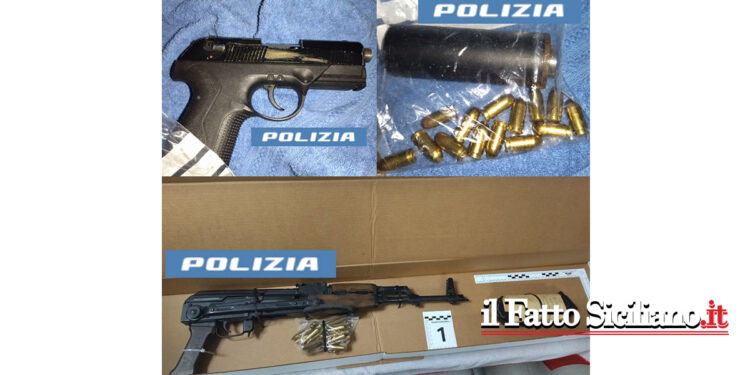 Agenti della Questura e del Commissariato di Nesima hanno tradotto in carcere un 26enne pluripregiudicato che deteneva pistola e mitragliatrice