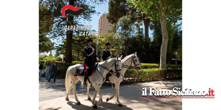 I CC di Piazza Verga insieme ai colleghi del Reggimento a cavallo di Roma (FOTO) hanno denunciato un 21enne paternese