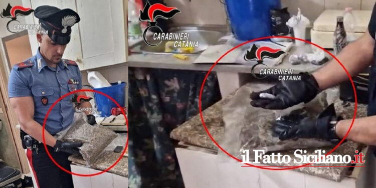I CC di Catania hanno arrestato un 32enne pusher del luogo che in un monolocale aveva creato uno stoccaggio e spaccio della droga