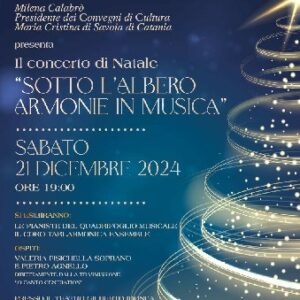 L'associazione "Convegni di Cultura Maria Cristina di Savoia" di Catania ha organizzato a Sant'Agata li Battiati un concerto benefico di Natale per la pediatria del Policlinico etneo