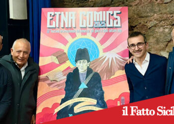 Manifesto Etnacomics 2025 dedicato a Franco Battiato