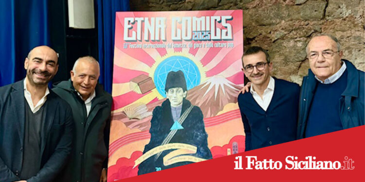 Manifesto Etnacomics 2025 dedicato a Franco Battiato
