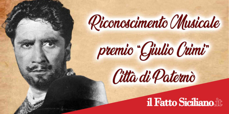 Paternò. Domani quinta edizione del Premio Giulio Crimi