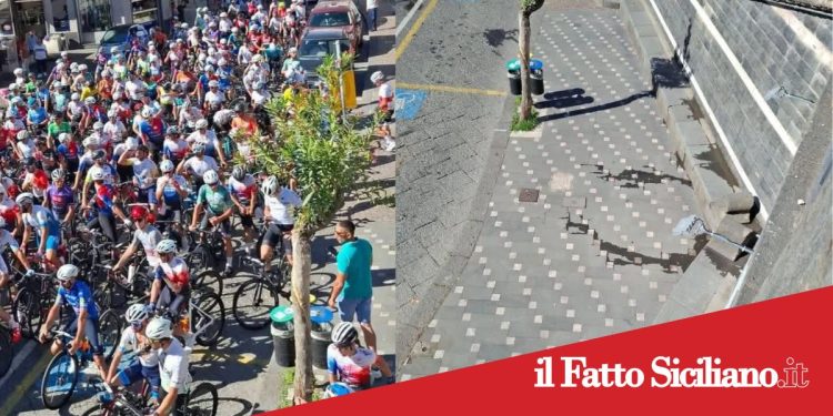 Zafferana, Granfondo: Ciclisti orinano in piazza davanti ai bambini