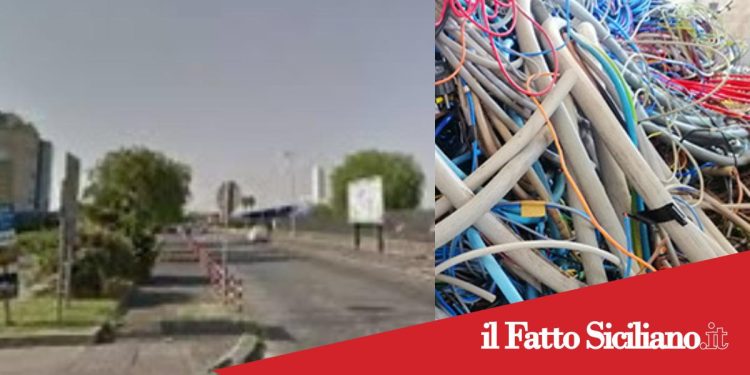 Catania, raid nella Zona Industriale: rubati centinaia di metri di cavi in rame