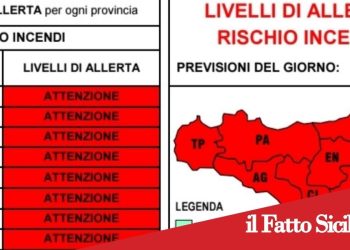 Sicilia. Allerta massima: rischio incendi alto e ondate di calore di livello 3 per il 20 luglio