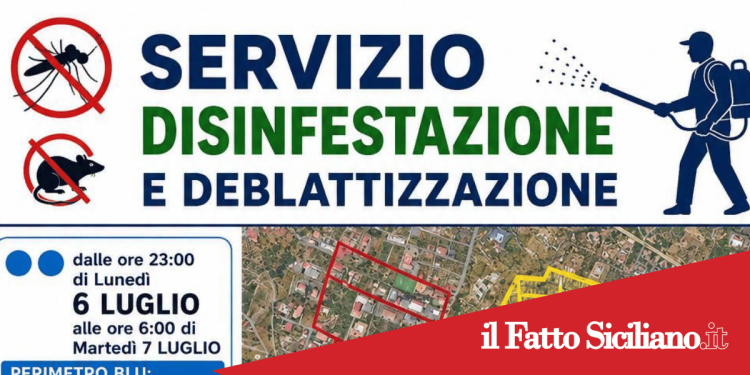 Biancavilla. Al via il servizio di disinfestazione e deblattizzazione