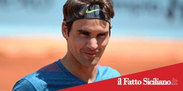 Taormina. Roger Federer in campo con Bernard Arnault