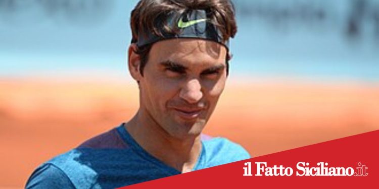 Taormina. Roger Federer in campo con Bernard Arnault
