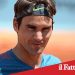 Taormina. Roger Federer in campo con Bernard Arnault