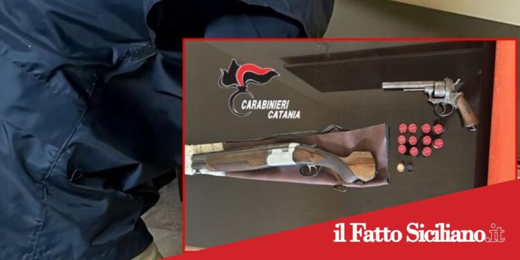 Catania.Durante un controllo ai domiciliari trovate 2 armi:arrestato 22enne