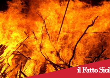 Taormina.Incendio nel quartiere Zappulla