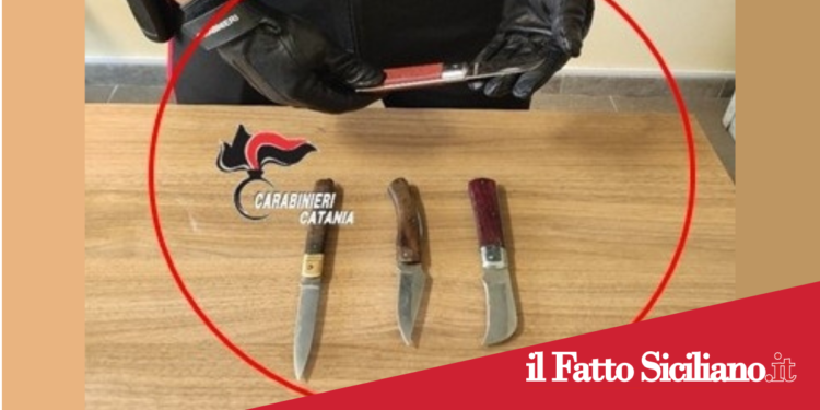 Prov.Catania.Sorpreso con 4 coltelli a serramanico:denunciato 67enne