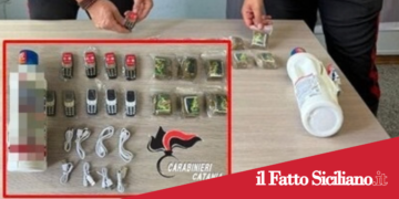 Prov.Catania.Scoperti con 500 dosi di hashish:arrestati padre e figlio